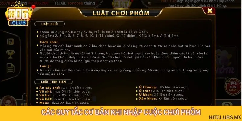 Hé lộ luật chơi chi tiết bài phỏm trực tuyến