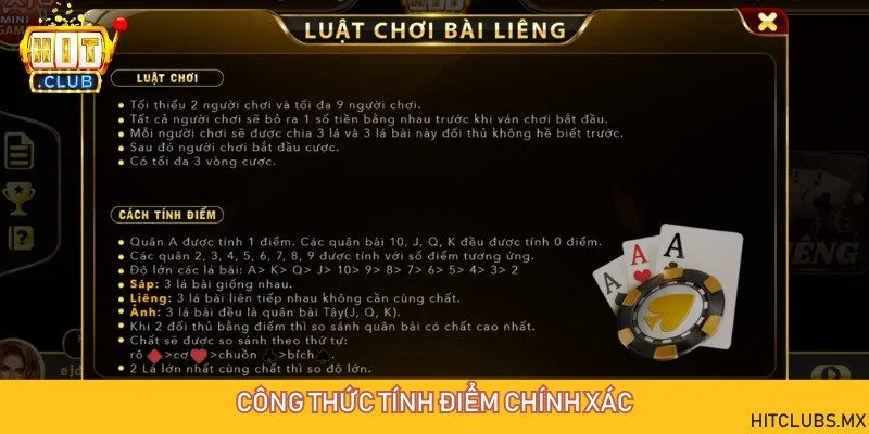 Hướng dẫn cách tính điểm siêu dễ khi đánh bài Liêng
