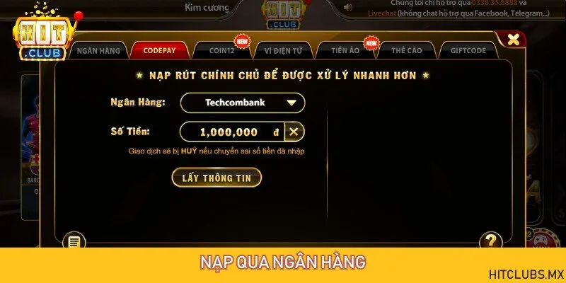Cổng game hỗ trợ giao dịch nạp tiền qua nhiều ngân hàng uy tín ở Việt Nam