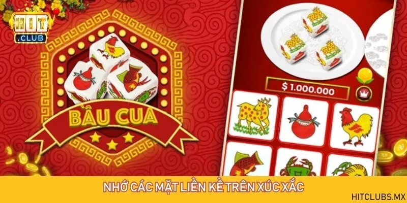 Cần nhớ các mặt liền kề để biết con nào vừa ra